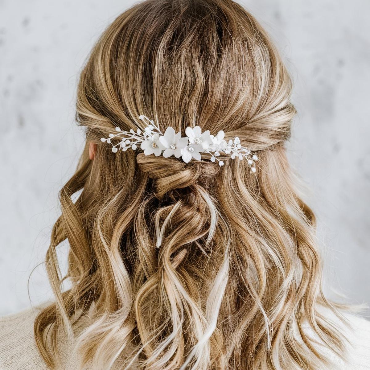 Psalm Gold Flower Wedding Hair Comb